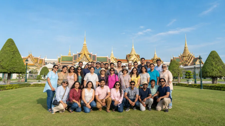 Group travellers in Bangkok